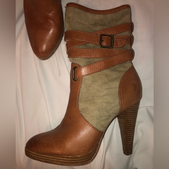 Frye Harlow Multi Strap Heeled Boot Size 8.5 - Picture 7 of 15